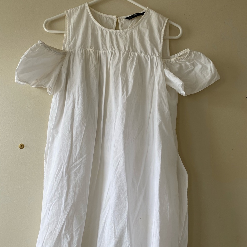 Zara white cotton romper